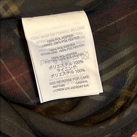 J Crew Edie Stewart Tartan Plaid Ruffle Top Festive Blouse C28 - Picture 8 of 8